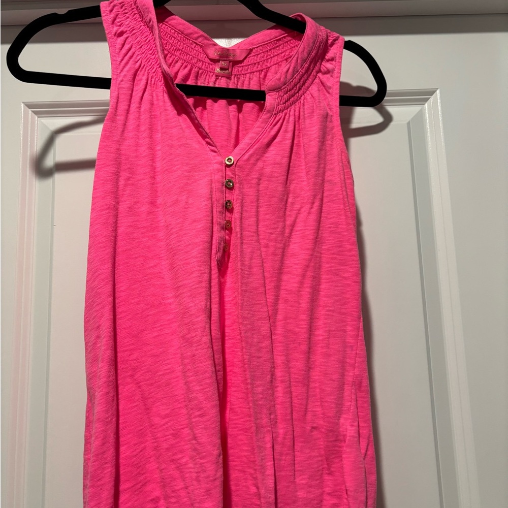 Lilly Pulitzer Essie Pink Tank Top Women's size XSmall